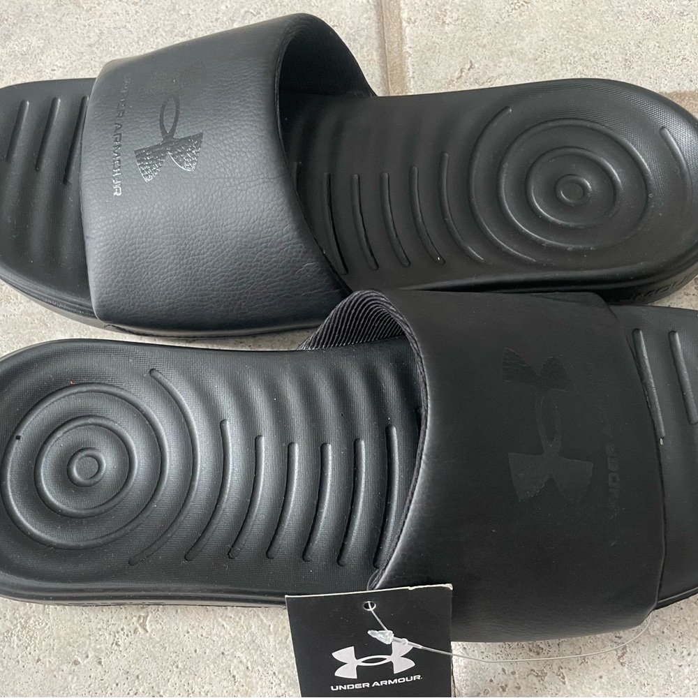Under Armour men’s slide, black, size 13